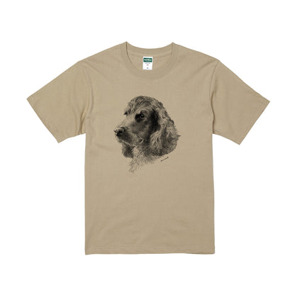 ヴィンテージライクな犬の肖像画Tシャツ（イングリッシュコッカースパニエル）