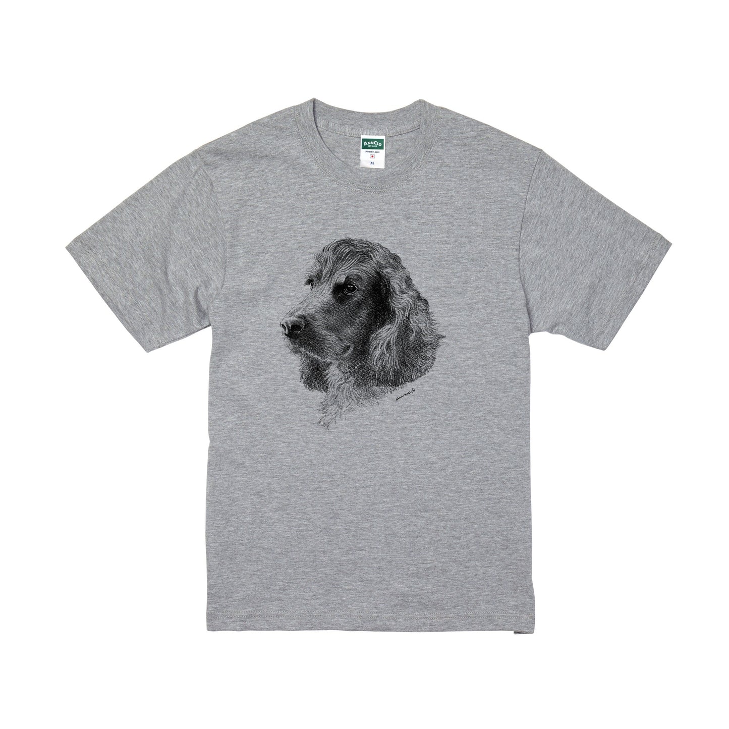 ヴィンテージライクな犬の肖像画Tシャツ（イングリッシュコッカースパニエル）