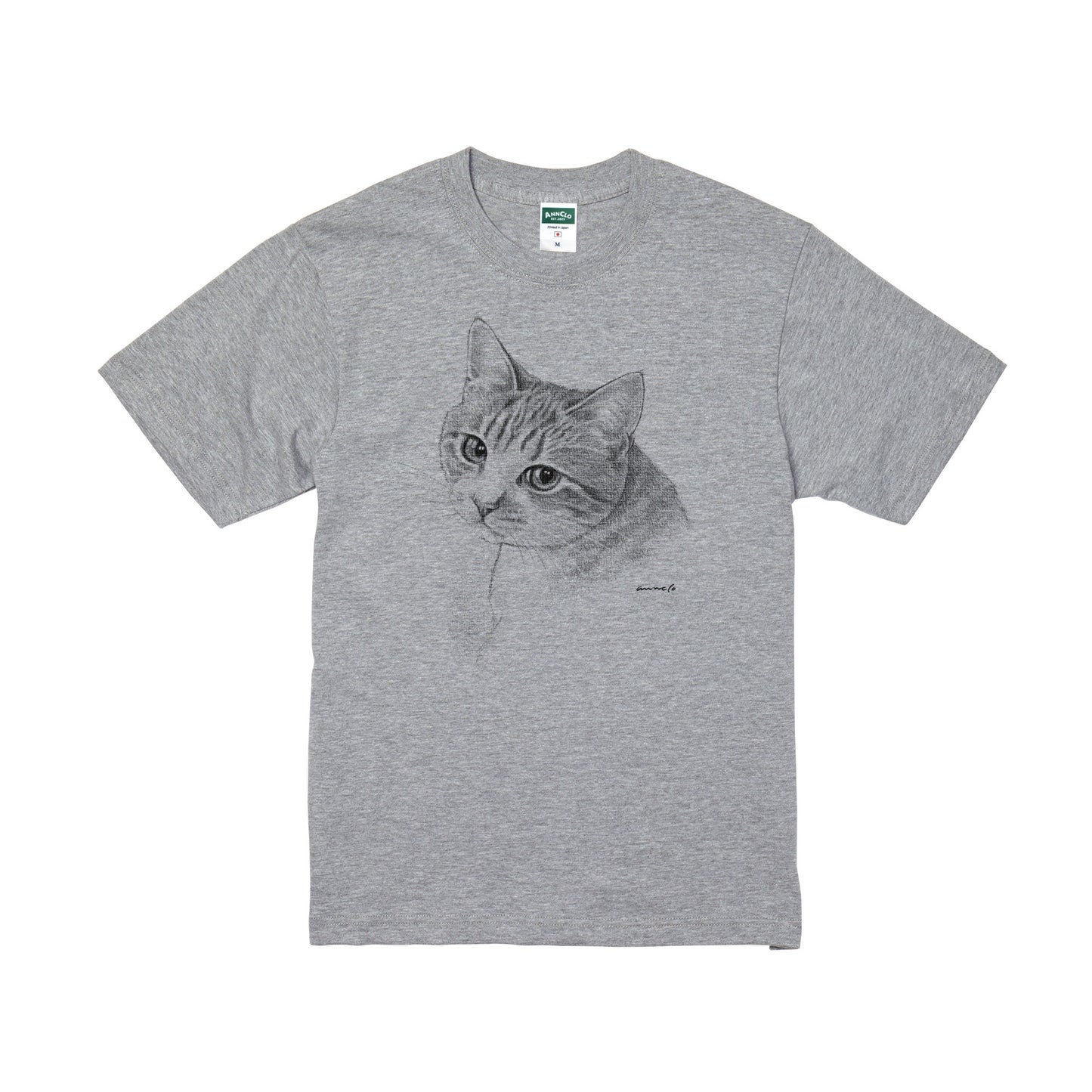ヴィンテージライクな猫の肖像画Tシャツ