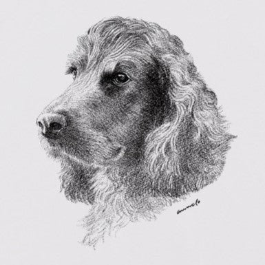 ヴィンテージライクな犬の肖像画Tシャツ（イングリッシュコッカースパニエル）