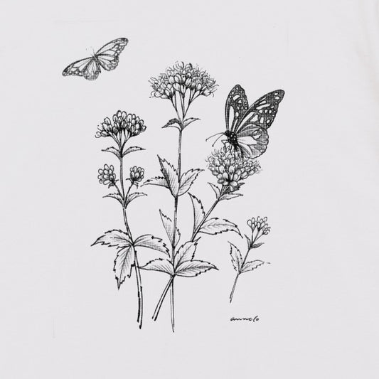 フジバカマとアサギマダラTシャツ